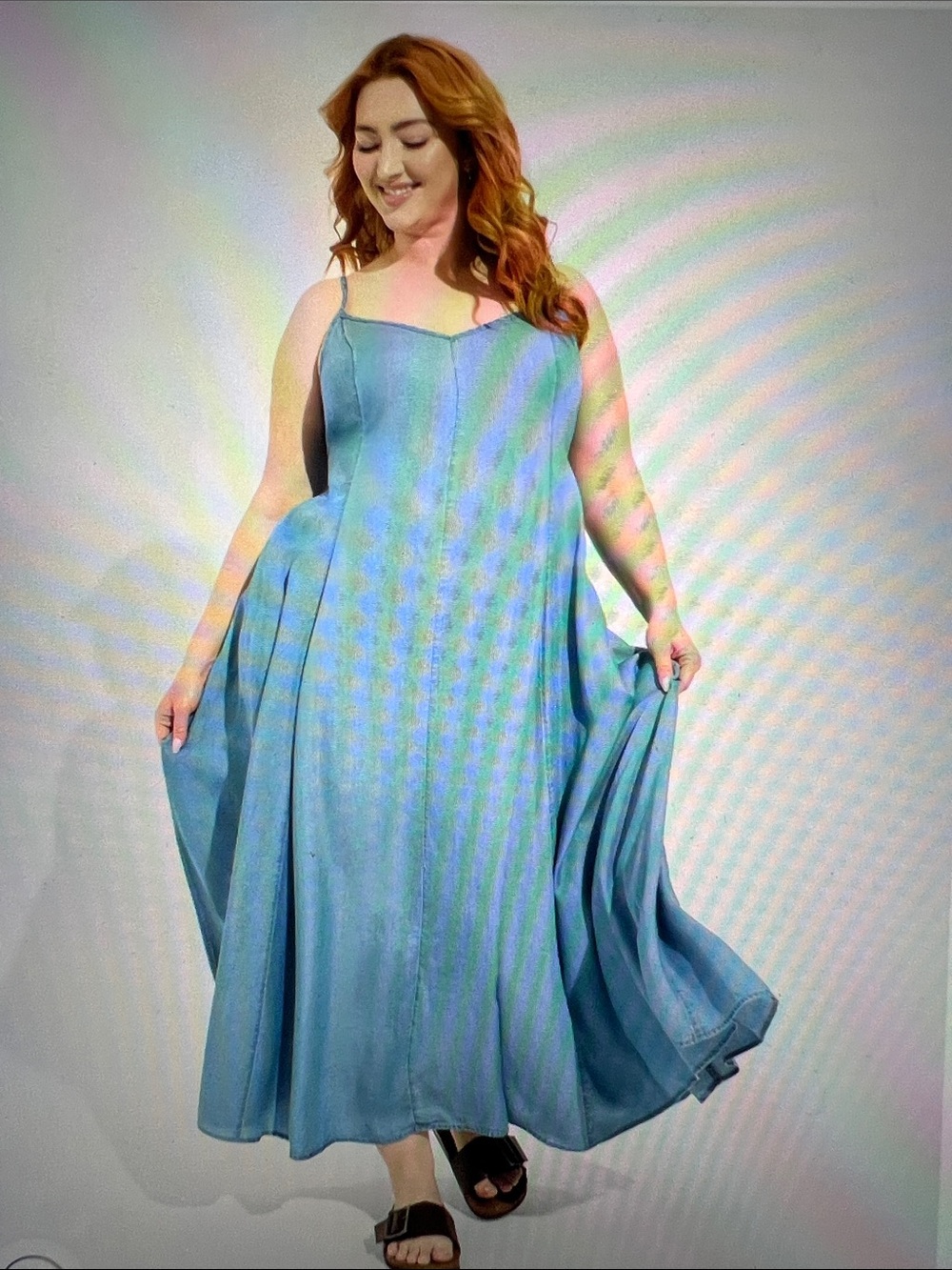 torrid -Maxi Chambray Trapeze Dress
